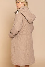 Load image into Gallery viewer, Long Padded Jacket With Hoodie
