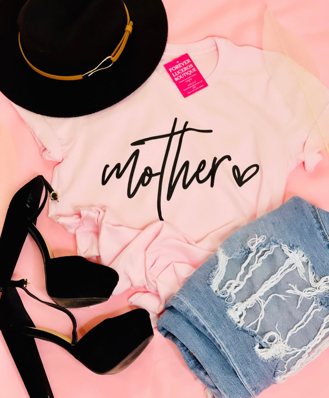 Mother Graphic T- Shirt Pink